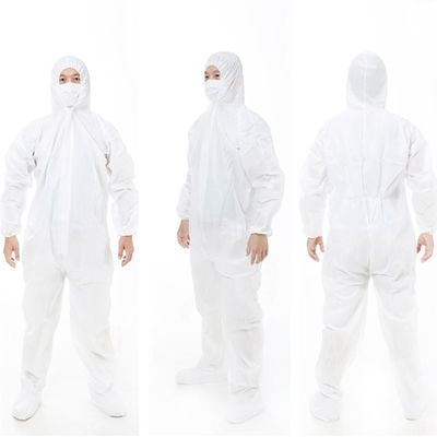Coveralls изоляции устранимого защитного комбинезона художников EN1186 SMS PP устранимые