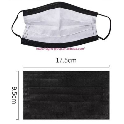 Загрязнение лицевого щитка гермошлема 50pcs/box черного earloop устранимое защитное анти-