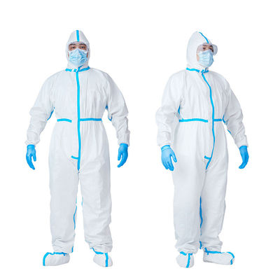 Соединиенный Microporous устранимый защитный Coverall с крышкой и крышкой ноги