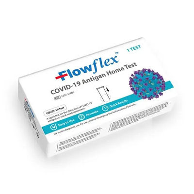 Набор теста носового образца набора теста дома Flowflex УПРАВЛЕНИЯ ПО САНИТАРНОМУ НАДЗОРУ ЗА КАЧЕСТВОМ ПИЩЕВЫХ ПРОДУКТОВ И МЕДИКАМЕНТОВ носоглоточный