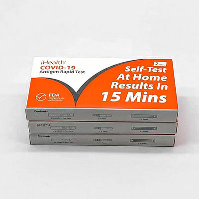 Теста пробирки антигена IHealth УПРАВЛЕНИЕ ПО САНИТАРНОМУ НАДЗОРУ ЗА КАЧЕСТВОМ ПИЩЕВЫХ ПРОДУКТОВ И МЕДИКАМЕНТОВ образца быстрого носовое для публичного места