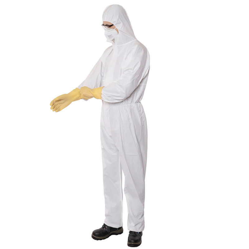 Защитная одежда Coverall 30-70gsm OEM Breathable устранимая с капюшоном медицинская