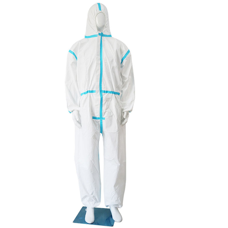 Coveralls 50gsm Nonwoven больницы полипропилена устранимые с крышкой и крышкой ноги